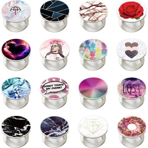 Expanding Phone Stand Grip Finger Ring Support Anti-Fall Round Foldable Phone Holder Floral for iPhone 12 Accessories