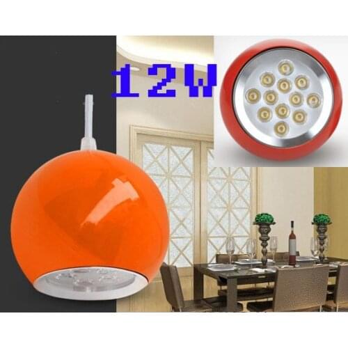 AC90-260V 12W Colorful Body Morden Hanging Led Lamp Dining Room Free Shipping