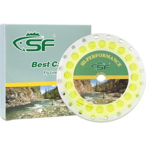 SF Fly Line All-Viz Bi-Colour Weight Forward Floating Fly Line with Welded Loop WF1 3 4 5 6 7 8 9F 100FT