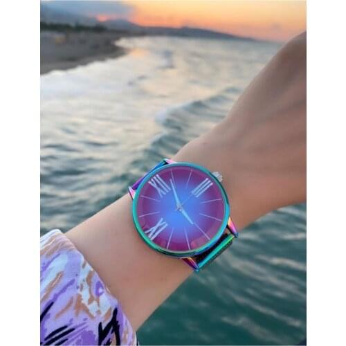 Spectrum Hologram Glass Unisex Wristwatch