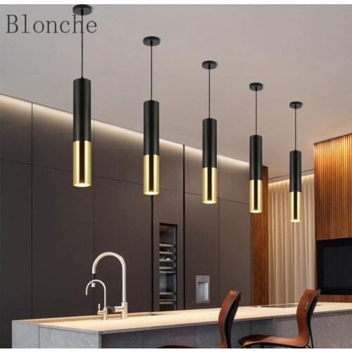 Led Downlight Surface Mounted Chandelier Restaurant Front Desk Bar Round Long Tube Chandelier Single Head Kitchen Lamp
