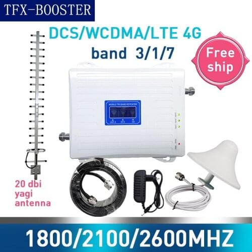 TFX-BOOSTER GSM 2G Cellular Amplifier 1800/2100/2600mhz GSM Repeate 3G 4G CellPhone Booster 70dB Mobile 20dbi yagi antenna