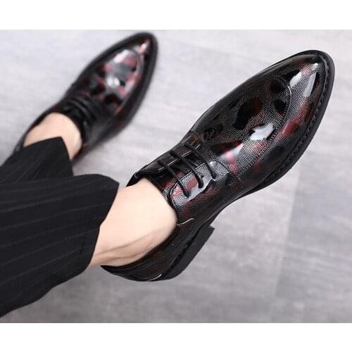 Zapatos hombre patent leather shoes men oxford pointed toe lace up dress formal shoes male business lager size sapatos