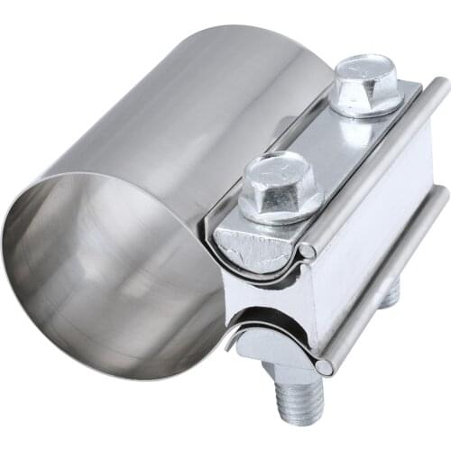 Universal 2.0" 2.25" 2.5" 3.0" 4.0" Stainless Exhaust Sleeve Butt Joint Clamps Exhaust OD Pipe Sleeve Coupler Clamps