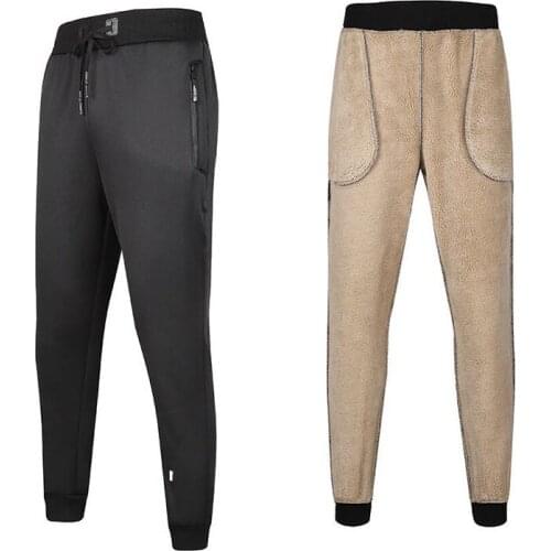 M-6XL Pluse Size Mens Thick Fleece Thermal Trousers Outdoor Winter Warm Casual Sports Pants Joggers Plus Velvet