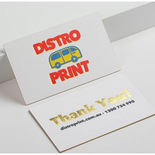 200Pcs Carddsgn Letterpress Business Cards Color Printed Gold Foil On 700gsm White Paper On Double Sided Name Card Custom Design