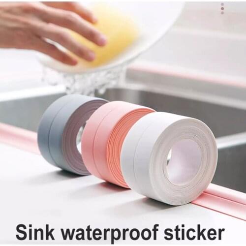 3.2m Water Proof Mould Proof Tape for Bathroom Kitchen Shower Sink Bath Sealing Strip Tape Self Adhesive Waterproof Wall Sticker