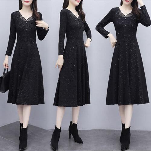 Women Dresses Lace Dress 2021 Womens Black Dress Womens Clothing Skirts High-End Style Skirt Vestido De Mujer Femme Robe
