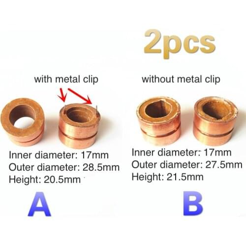 2PCS for Volkswagen old Santana Jetta car generator copper head slip ring collector