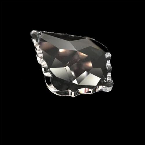 50*34mm 50pcs Crystal Glass Crystal Maple Leaf Hanging Drops For Lamp Hanging Prism Parts Decoration Free Shipping