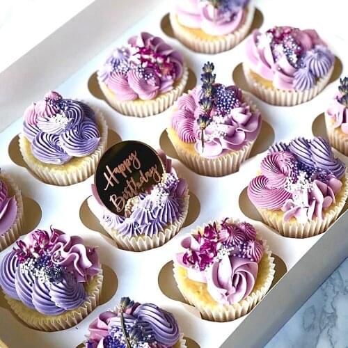 50pcs Gold Happy Birthday Cupcake Topper Rose Gold Silver Acrylic 3d Circle Cake Topper For Birthday Party Cake Decorations