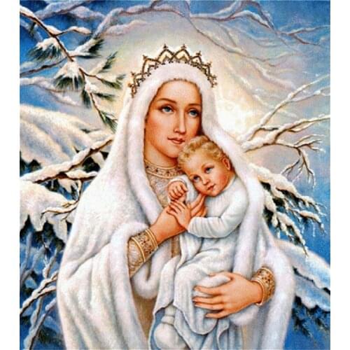 5D DIY Diamond Painting Our Lady Religion Icons Diamond Embroidery Picture of Resin Cross Stitch Full Diamond Mosaic Home Decor