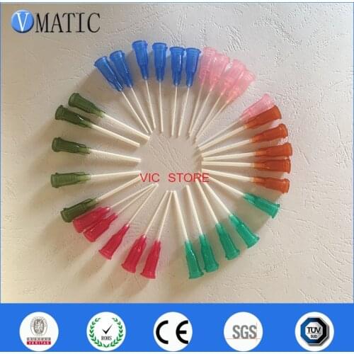 Free Shipping 600Pcs 1'' Inch Length Pp Flexible Glue Dispensing Plastic Needle 14-25G Mix Pack, Each Size 100Pcs