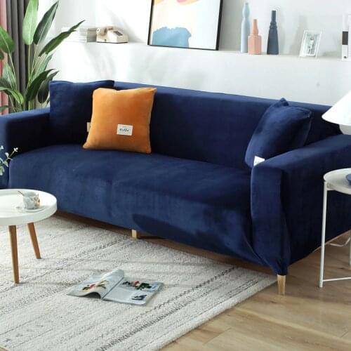 Velvet Plush Thicken Sofa Cover All-inclusive Elastic Sectional Couch Cover for Living Room Slipcover Armchair Cover