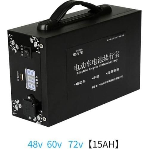 Free shipping 48V Li-ion battery 48V 15AH Scooter battery power bank supply prolong run time extend working + 5v usb Charger