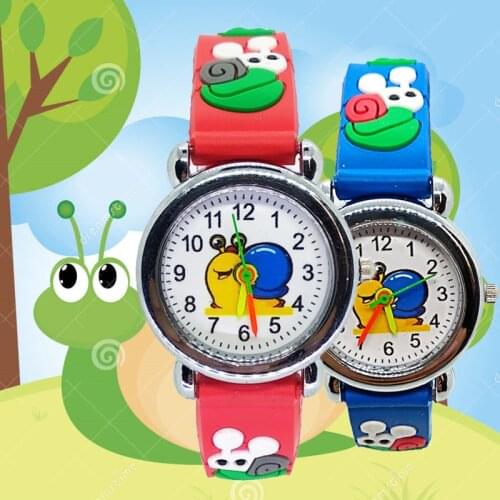 Cartoon Flower Snail Quartz Analog Girl Watches for Kids Boy watch for children student clock fashion child baby Christmas Gift