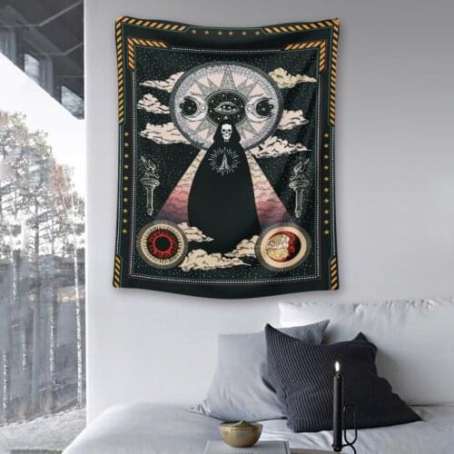 Skull series home decoration tapestry wall hanging live background cloth wall decoration beach towel sitting blanket