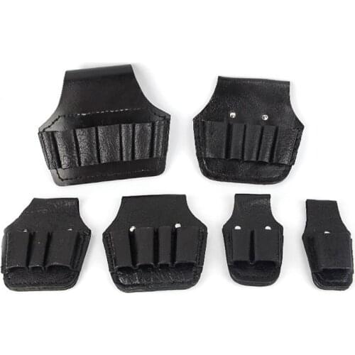 Black color Portable Cowhide Tool Bags Multifunction ToolKit Rolled Chisel Plier Woodworking Electrician Tool Organizer Holder