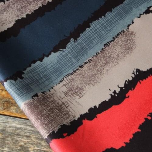 FYS56 0.5meter Colorful Stripe Silk Fabric Chinese Silk Fabric For Cheongsam Gambiered Canton Gauze Fabric Silk Scarf Fabric