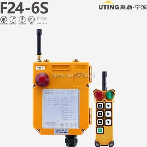 Crane Remote Control F24-6S Industrial Wireless Radio 6 Buttons Crane Remote Control (1 Transmitter+1 Receiver)
