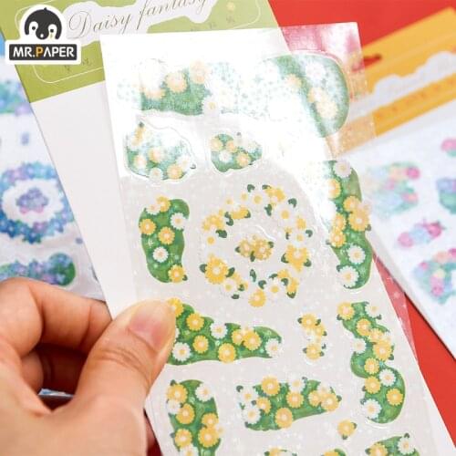 Mr Paper 6 Designs 1 Pc/bag Ins Style Dream Garden Series Creative Cute Handbook DIY Decorative Collage Material Sticker