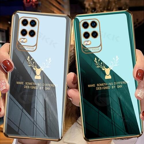 GKK Luxury Plating Pattern Elk Soft Case For Xiaomi Mi 8 9 10 Lite CC9 Case Anti-knock With Film Protective Cover Coque Fundas