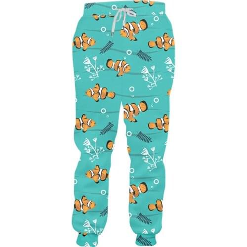IFPD 3D Pants Clownfish Cool Animal Printed Mens Jogger Pants Causual Harajuku Plus Size Custom Sports Trousers Dropshipping