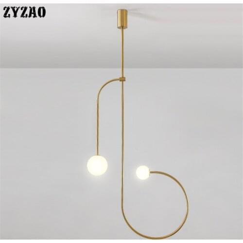 Italian Designer Minimalist Iron Line Pendant Lights Restaurant Dining Room Living Room Hanglamp Home Decor Bedroom Bedside Lamp