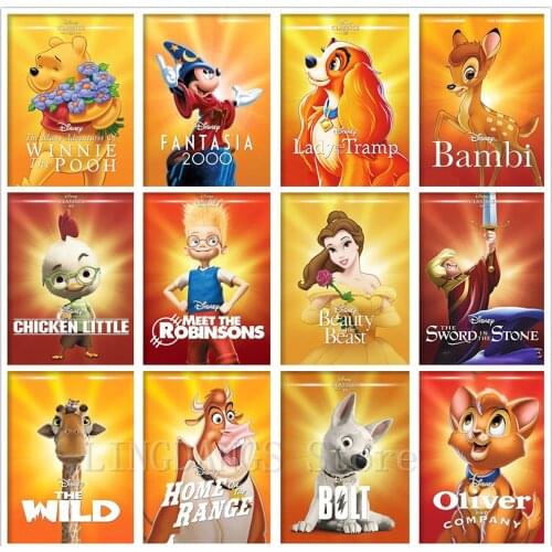 Disney Film Collection Miss Fantasia And The Gangster Rubamby 5D DIY Diamond Painting Diamond Embroidery Cross Stitch Home Decor