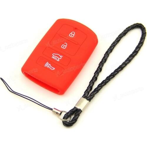 Red Silicone Case Cover Fit For Kia K9 Cadenza K7 Remote Smart Key 4 Buttons K4ZBNRE SY5KHFNA04 SY5KHFNA433 8325A-KHFNA433