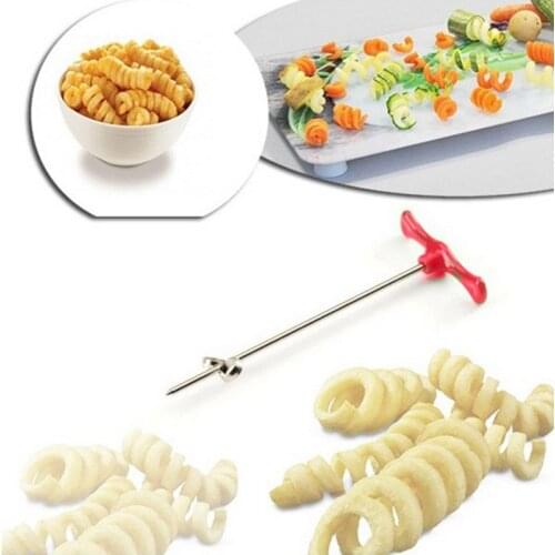 Kitchen Vegetable Spiralizer Stainless Steel Rotating Machine Manual Magic Roller Spiral Slicer Radish Potato Cutter Tool FDH