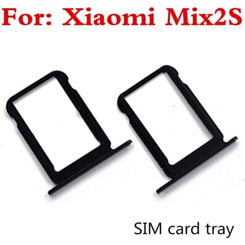 For Xiaomi Mi Mix 2S SIM Card Tray + Micro SD Card Tray Holder Slot Adapter Socket For Xiaomi Mix 2S Replacement 1pcs