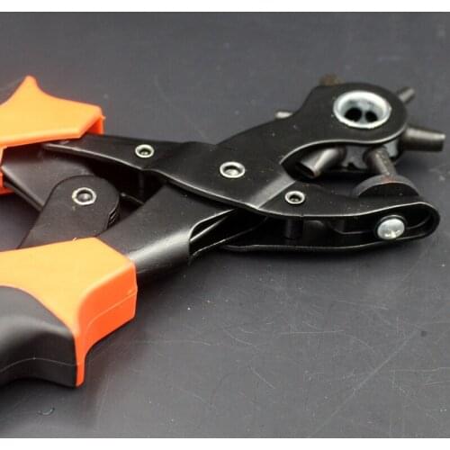 3.5-7mm multi-function heavy duty manual leather punching pliers office paper puncher book punching tool DIY plastic puncher