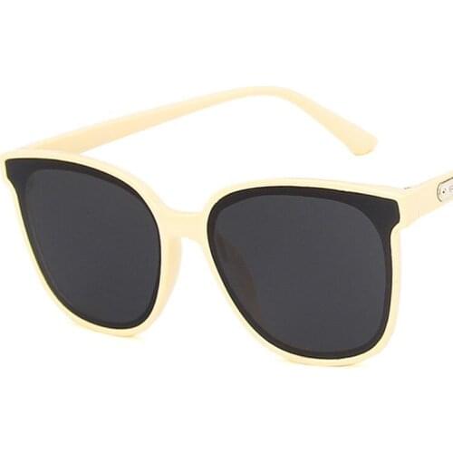 Fashion Anti-Reflective Sunglasses Vintage Square Black Men Sun Glasses Pink Mirror Plastic Women Glasses Brand Design UV400