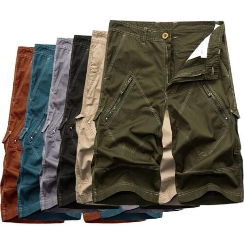 Multi-Pocket Cargo Shorts Mens 2020 New Military Straight Short Pants Mens Summer Leisure Camouflage Tactical Male Short Pants