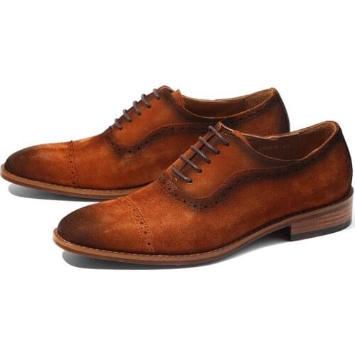 MEN LEATHER SHOES oxfords LOAFERS MEN Goodyear OFFICE BUSINESS HIGH GRADE SUEDE CASUAL SHOES MEN