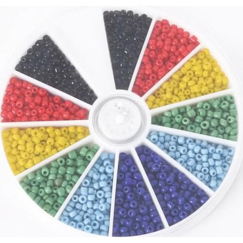 1 Set Mixed Color Glass Beads Kit 1000pcs/lot Solid color Czech Seed Spacer Beads for Fashion Jewelry Making
