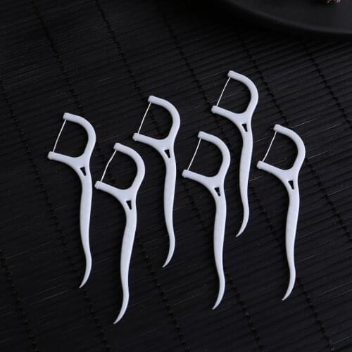 100pcs Disposable Dental Floss Oral Care Tooth Stick Toothpicks Floss Pick Interdental Brush Dental Flosser For Teeth Cleaning