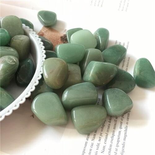 Wholesale Natural quartz tumbled green Aventurine stone Aquarium Garden Flowerpot Feng Shui