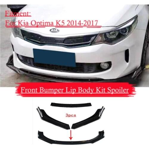 Front Bumper Spoiler Protector Plate Lip Body Kit Carbon Surface Car Decorative Strip Chin Shovel For Kia Optima K5 2014-2017