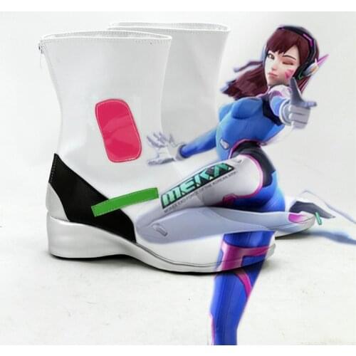Hot Game OW D.VA Cosplay Party Shoes Fancy Boots Custom Made