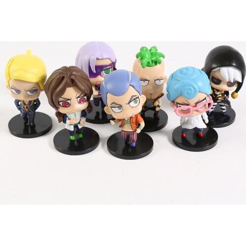 JoJos Bizarre Adventure Golden Wind PVC Figures Toys Desktop Dolls 7pcs/set
