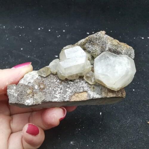 113g Natural rare calcite and fluorite cluster associated mineral specimen quartz protolith teaching specimen home decoration