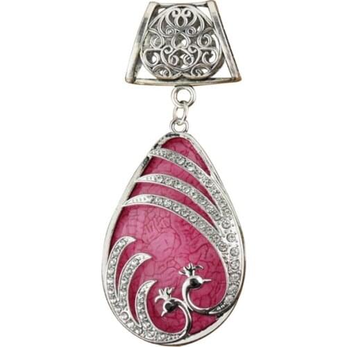 RUNMEIFA 2018 Hot Sell Jewelry Scarf Accessories DIY Scarf Women Jewelry Fashion Water Drops Shape High Quality 8 Colors Custom