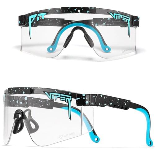 Pit Viper Sports Sunglasses for Men Cool Z87 Lens UV400 Oversized Goggle One Piece Unbreakable Frame Driving Shades With Box
