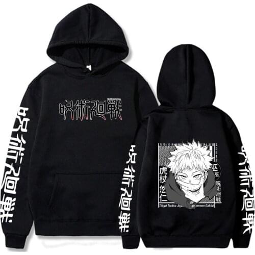 Anime Jujutsu Kaisen Harajuku Sukuna Ryoumen Yuuji Itadori Manga Hoodies Men Casual Winter Gothic Cartoon Long Sleeve Sweatshirt