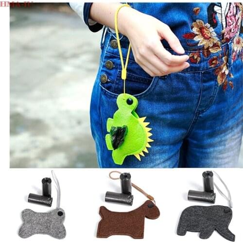 Pet Outdoor Poop Bag Holder Cute Animal Shape Dog Waste Bags