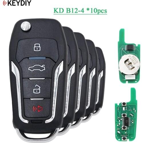10pcs / lot B12-4 Universal 3 Button Remote Control Key Smart Car Key Fob B Series for KD900 KD900+ URG200 Mini KD KD-X2