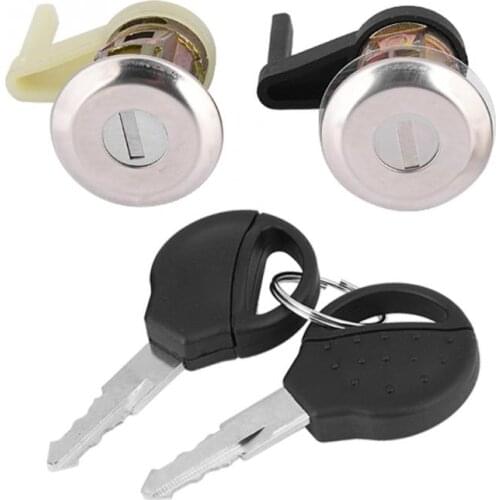 IGNITION SWITCH DOOR LOCK BARREL SET Front Left Right Barrel Lock Door Lock Set with 2 Keys for Peugeot 206 1998-2009