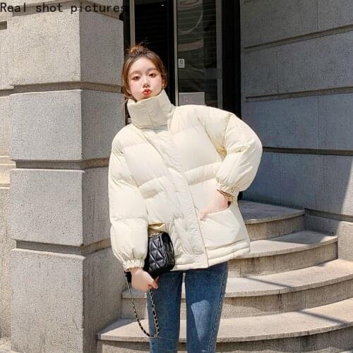 Wenfly Women New Jacket Korean Loose Cotton Thick Warm Coat Bread Coat Casual Cape Streetwear Winter Femme Outerwear